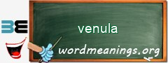 WordMeaning blackboard for venula